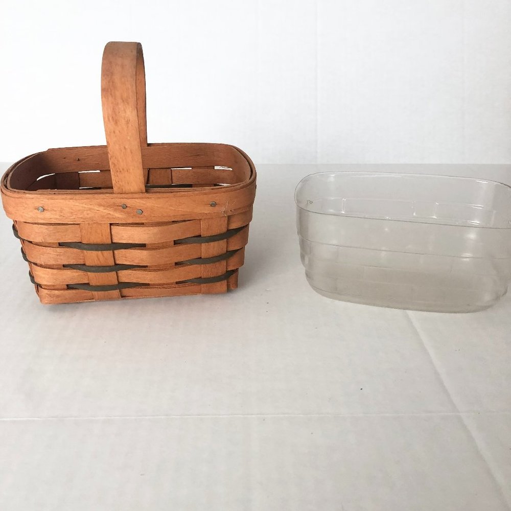 Longaberger Mini Chore Basket with Plastic Protector